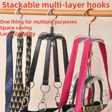 Taschenaufhänger für Den Kleiderschrank, 6 Stück, 360 Drehbare Taschenhaken, Halten Ihre Handtasche in Gutem Zustand und Sparen Platz