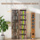 Homcom HOMCOM 260 CD Storage Unit 120 DVD Storage Tower with 9 Compartments Natural 4