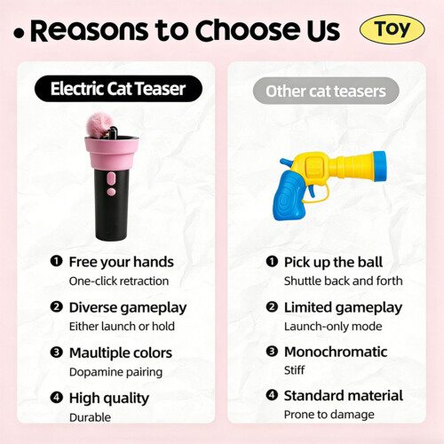 Automatic Puss Teaser Toy Play Gadget With Bounced Back Function 2