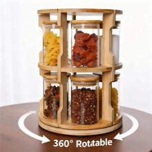 Kitchen Storage Glass Spice Jar Set, Kitchen Glass Food Storage Containers, All Kitchen Spices,Grains,Coffee,Flour,Candy