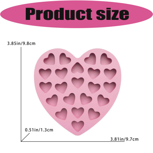 22 Cavity Small Heart Silicone Mould For Chocolate Candy Baking 2
