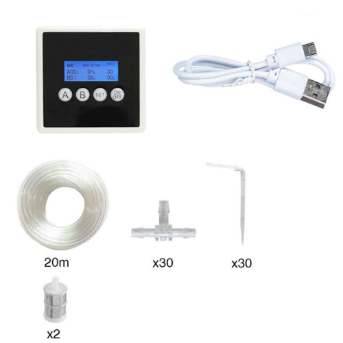 Ntelligent Drip Irrigation WaterPump TimerSystem Garden Automatic Irrigation Controller Home Sprinkler Watering Device,B 2