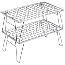 T-235A Set Stainless Steel Storage Table, Picnic Camping Multifunctional Portable Folding Table