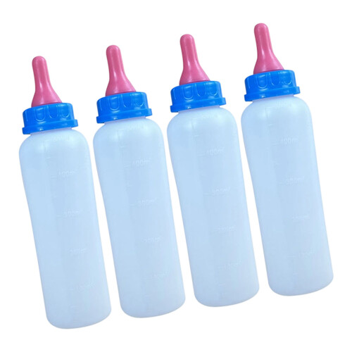 4PCS Pet Feeding Bottle With Long Spouts For-red pacifier 500