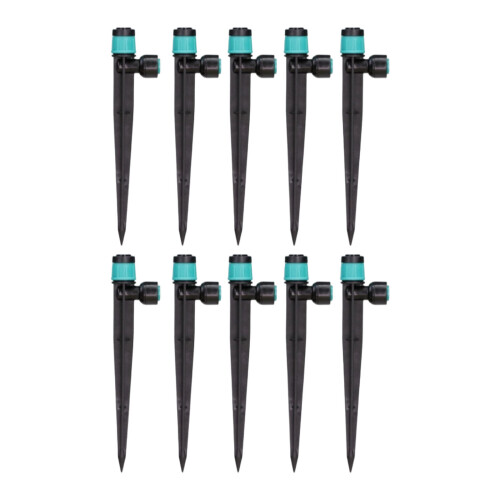 10Pcs 360 Degree Rotating Watering Sprinkler Floor Insert-Blue