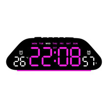 Alarm Clocks for Bedroom Digital Desk-black shell nine red
