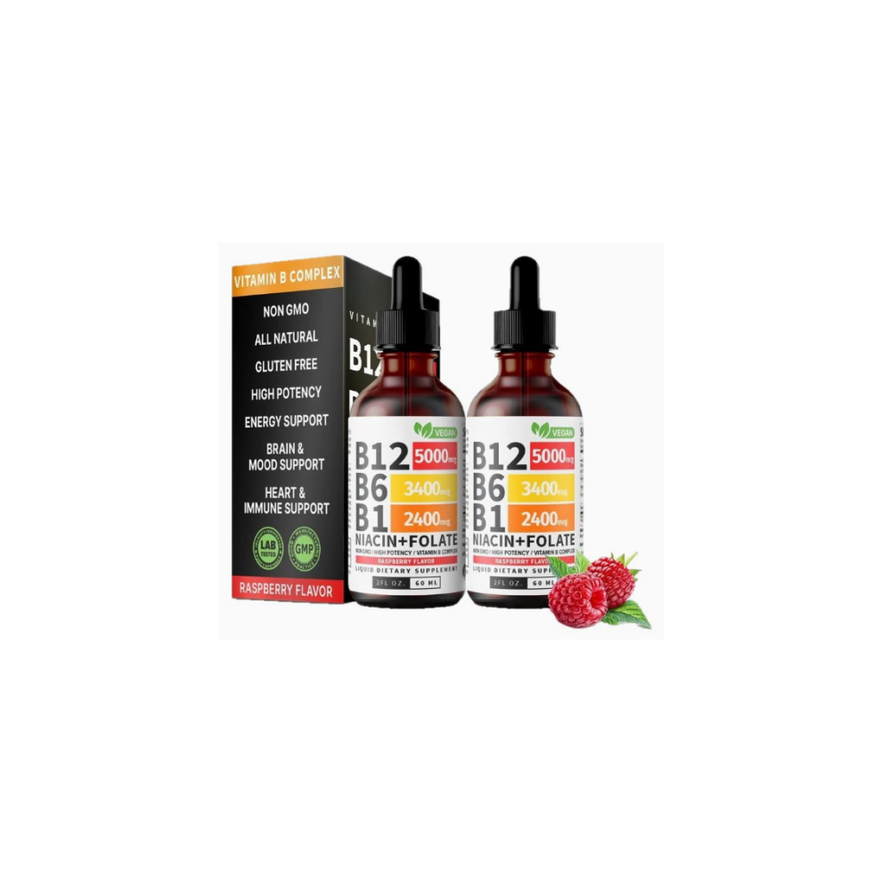 Vitamin B12 and B6 Liquid Drops, B12 Sublingual Vitamin B Complex - B 12 Vitamin