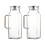 2Pieces Clear Glass Pitcher With Convenient Lid And Spout-2.0L 1