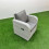 Fimous Fimous Rattan Adjustable Reclining Chair Light Grey 4