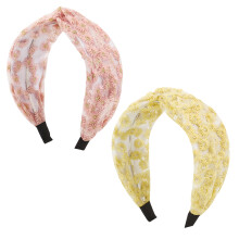 Fascia per capelli a turbante in tulle con stelle scintillanti e strass, accessorio moda per donna (disponibile in diversi colori)