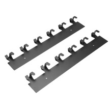 2 Stück Eisen-Wand-Schlüsselhalter mit 6 Haken, 35 x 6 x 2 cm