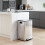 Homcom HOMCOM 2 x 20L Double Kitchen Bin, Pedal Bin Soft-Close Lid, Silver Tone 9