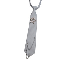 Girls JK Uniform Punk Tie Preepy Look Adjustable Bowtie-Gray