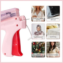 Stitch Gun for Clothes,5 Fine Needles, 1000 White & 1000 Black Fasteners, Handheld Stitch Gun ,Quick Clothing Fixer