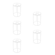 5Pcs White Metal Lampshade Frame Iron for DIY Table and Pendant Lamps