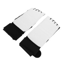 1Paar PU Taekwondo Fußschützer Weiß Für Boxen Karate Mma Training