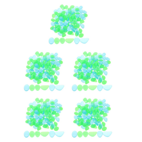 500Pcs Night Glow Resin Decorative Pebbles for Aquarium