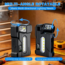 2PCS Super Bright Rechargeable Light, Portable Pocket Light with Keychain for Outdoor Emergency Camping
