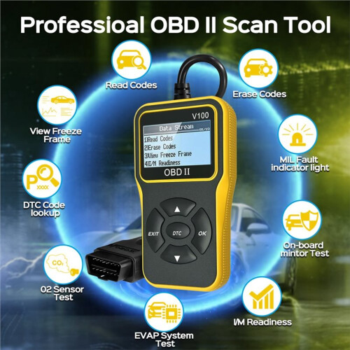 OBD2 Scanner Diagnostic Tool Enhanced Auto Engine Code Reader with Reset for Efficient Car Diagnostics