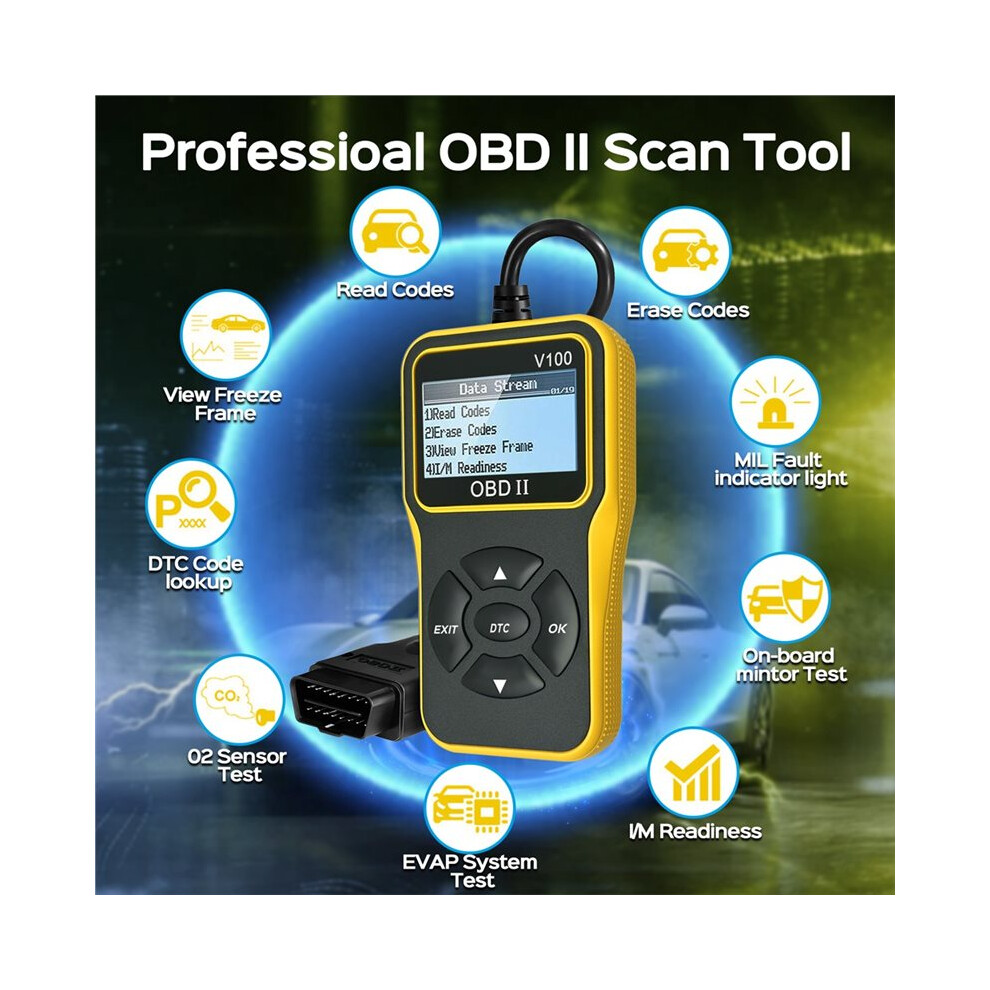 Obd2 Scanner Diagnostic Tool Enhanced Auto Engine Code Reader With Reset For Efficient Car Diagnostics 4711779421892