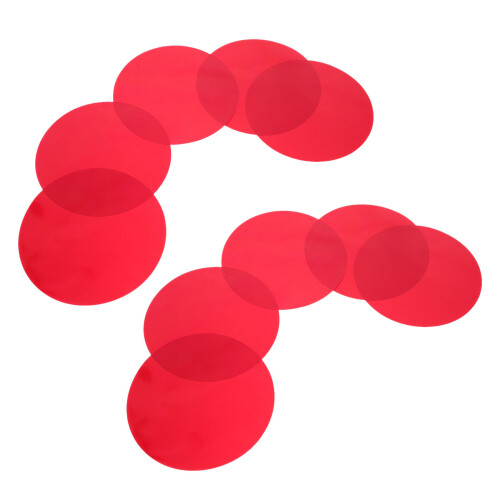 10Pcs Self Adhesive Red LED Light Diffuser Film for Ceiling Lights