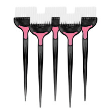5 Pcs Hairdressing Brush Portable Dye Comb Coloring Brushes Pink