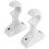 2Pcs White Wooden Curtain Rod Holders, Wall Or Ceiling Mount Brackets 1