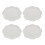 4Pcs White Ceramic Plates for Dessert Home Use Elegant Serving Set 1