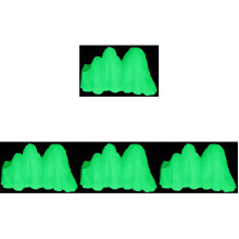 4Pcs Small Fluorescent Plastic Rockery Statue Decorative Fish Tank