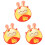 3Pcs Multi Plush Rabbit Coin Wallet Bag Red Envelope Money Pouch 1