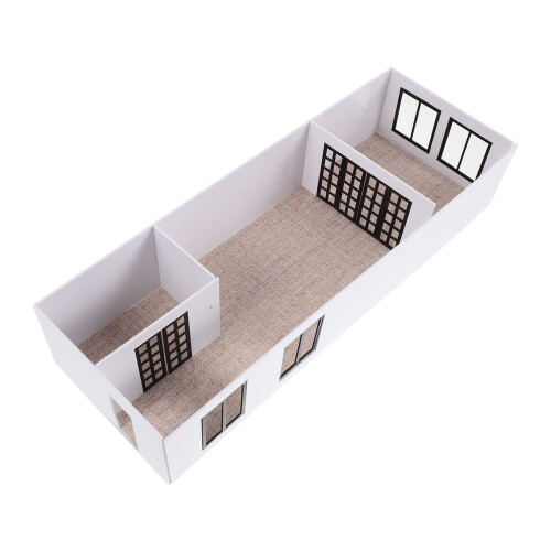 1Set ABS Acrylic White Apartment Model for Kids with Modern Design