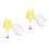 4Pcs Durable Plastic Lamp Shade Covers White for Desk and Wall Lamps 1