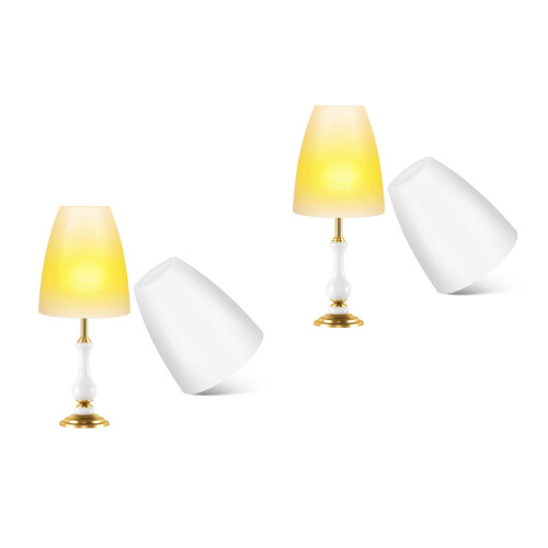 4Pcs Durable Plastic Lamp Shade Covers White for Desk and Wall Lamps