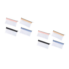 8Pcs Clear PVC Coin and Cash Organizer Zipper Pouch Assorted Colors