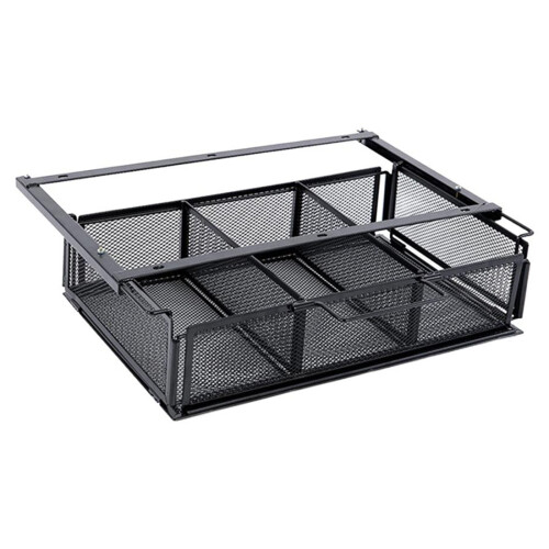 Under Desk Drawer Basket Under Table Storage Shelf Space Saving Tray Container Hidden Desktop Organizer Slide Desktop