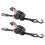 2pcs Black Retractable Ratcheting Tie-Down Straps, 1in X 10ft, Heavy-Duty Secure Hold 1