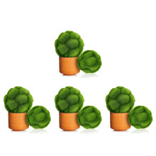 8Pcs Realistic Preserved Mossy Ball Ornaments for Indoor Garden Decor