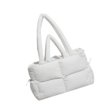 Modern Quilted Bag Lightweight And Practical Shoulder Bag-White