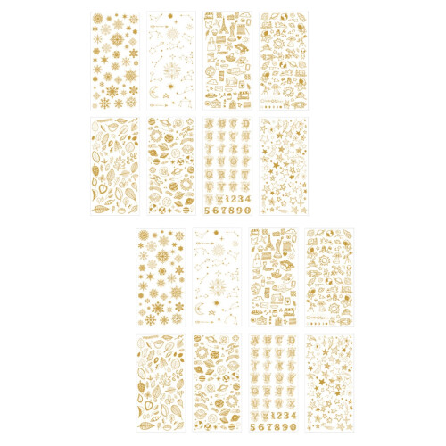 Autocollants Décoratifs Dorés Pour Carnet Et Scrap