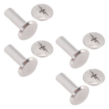 4x14x8,5 mm M3 Doppelkappen-Nieten 100er Set, Edelstahl