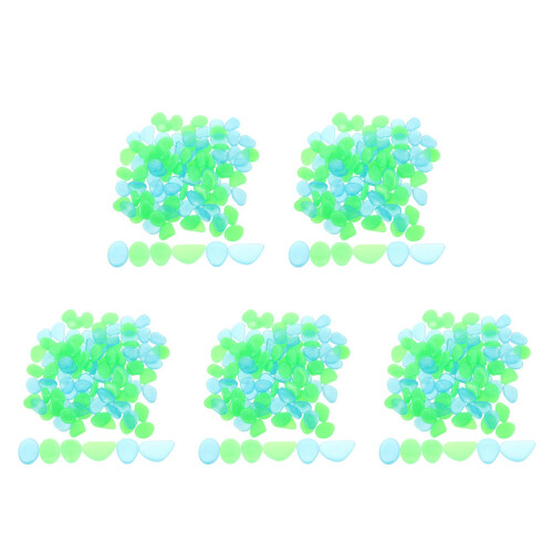 500Pcs Night Glow Resin Decorative Pebbles for Aquarium 2