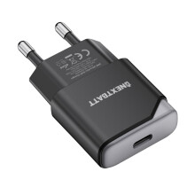 Cargador de pared delgado Nextbatt Gan de 30 W USB-C - Negro/Gris