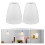 4Pcs Durable Plastic Lamp Shade Covers White for Desk and Wall Lamps 4