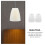 4Pcs Durable Plastic Lamp Shade Covers White for Desk and Wall Lamps 6