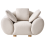 Beliani Armchair RINGEL with Cushions Fabric Light Beige 4