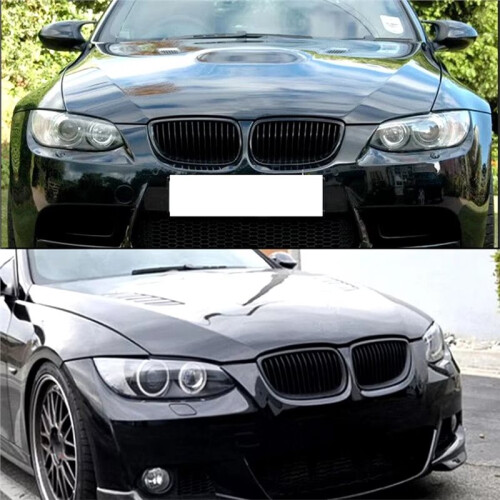 For  3 Series E92 E93 Coupe M3 2008-2010 2x Car ABS Grille Front Kidney Grill Single  Style 1