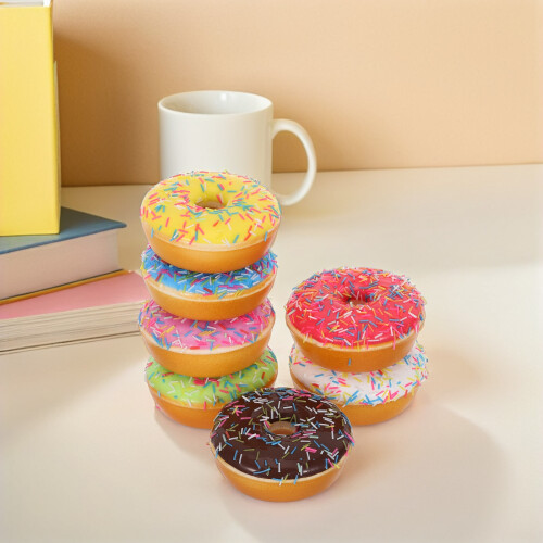 7Pièces Donuts Décoratifs En PU Réaliste Pour Usage Maison 2