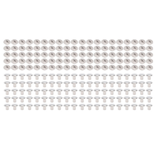 100 Paar Rivet-Stift-Set 0,16  0,2  0,33 Zoll Silber 2