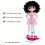 Adjustable Height Figure Doll Holder Doll Stand With-Pink 3