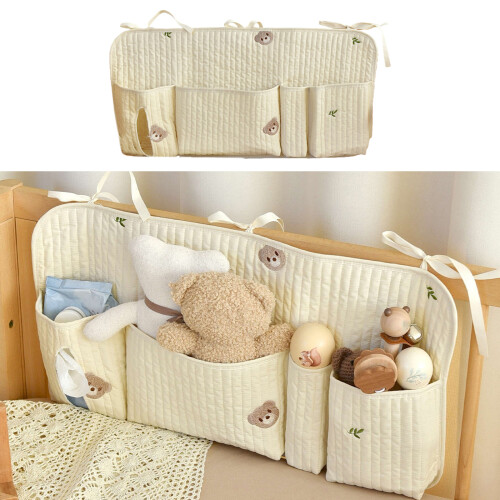 Retro Style Crib Hanging Storage Pocket Multiple-Star and month 2